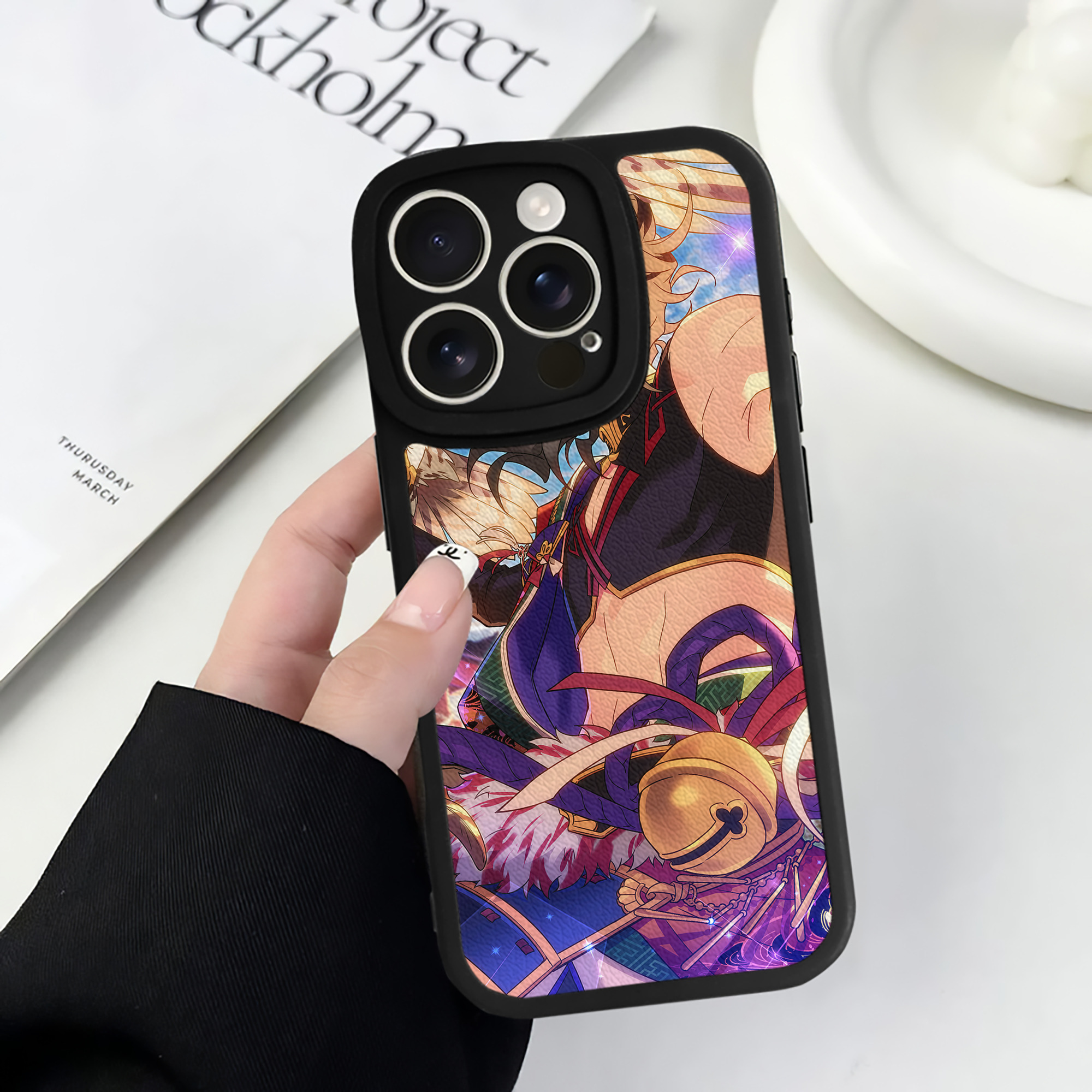 （画像用） あんさんぶるスターズ! Ensemble Stars 【iPhone 16シリーズ対応】シリコンスマホケース（レザー調） 材質：シリコン